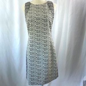Banana Republic Factory Women's Black & White Print Cutout Back Dress Size 8
